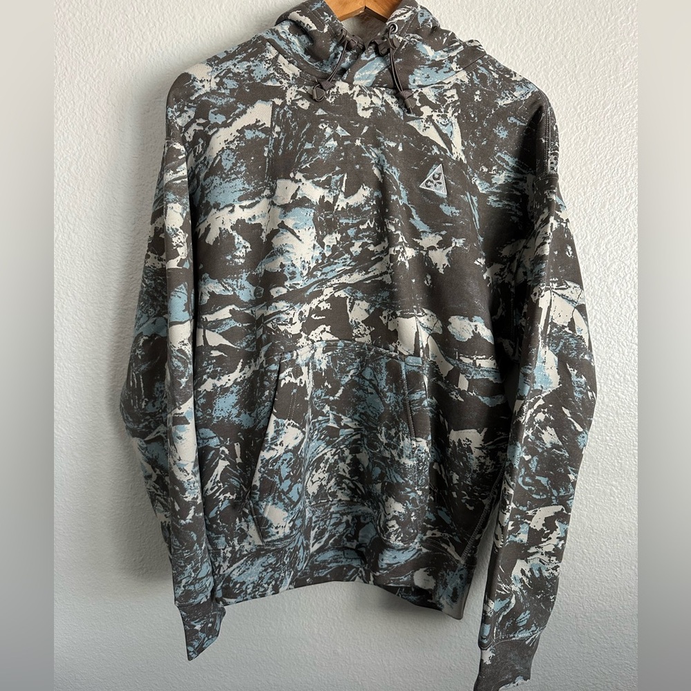 Nike ACG Therma-Fit Camouflage Print Fleece Hoodie DJ1425-072 Unisex Size XS